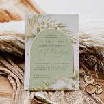 Vintage Tropics Bat Mitzvah Folieneinladung<br><div class="desc">Tropical chic bat mitzvah invitations in an alluring neutral color palette feature a rose gold foil arch bearing your ceremony and celebration or party details,  accented with pale green watercolor palm fronds,  beachy island foliage,  white orchids,  boho dried botanicals and pampas grass.</div>