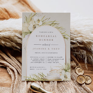 Vintage Tropics Hochzeitsprobe-Dinner Folieneinladung