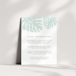 Vintage Tropics Wedding Gästedaten Begleitkarte