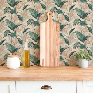 Vintage Tropische Blumen Tapete