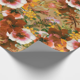 Vintage tropische Blutungen Geschenkpapier