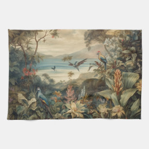 Vintage tropische botanische Kunst   Luxusdesigner Geschirrtuch