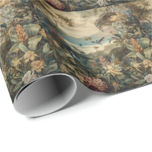 Vintage Tropische Botanische Paradies-Kunst Luxu Geschenkpapier