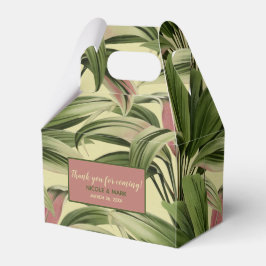 Vintage tropische Palme Botanische Aquarellcreme Geschenkschachtel