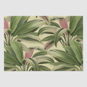 Vintage tropische Palme Botanische Aquarellcreme Seidenpapier