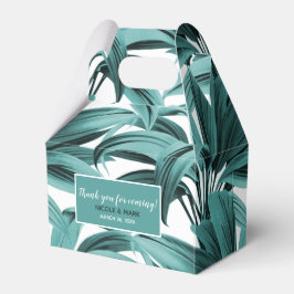 Vintage tropische Palme Botanische Wasserfarbe Aqu Geschenkschachtel