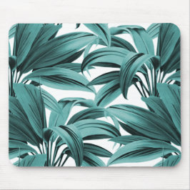 Vintage tropische Palme Botanische Wasserfarbe Aqu Mousepad