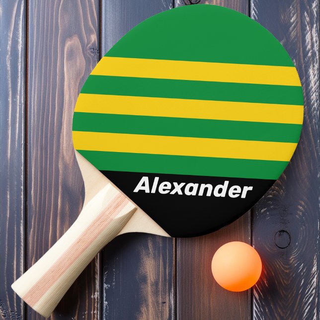 Vintage tropische Palmstreifen mit Namen Tischtennis Schläger (Von Creator hochgeladen)