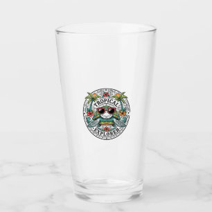 Vintage-Tropische-Seeschildkröten-Sonnenbrille-Gra Glas