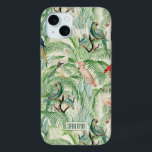 Vintage tropische Vögel und Palmen-Blätter Case-Mate iPhone Hülle<br><div class="desc">Schöne Vintage tropische Vögel in lebhaften Farben,  üppige Blätter aus grüner Palme und ein sanftes und warmes beige Hintergrund.</div>