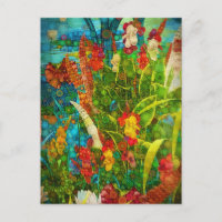 Vintage tropische Wildblumen