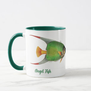 Vintage-Tropischer-Engelfisch-Personalized Tasse