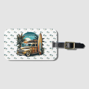 vintage tropischer/hawaiianischer Surf-Truck Gepäckanhänger