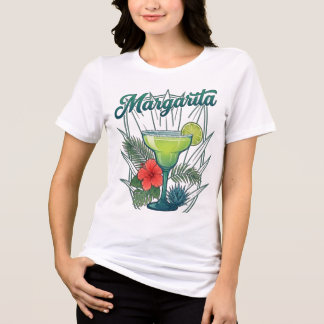 Vintage-Tropischer-Margarita-Cocktail-Vibrantes-Gr Tri-Blend Shirt
