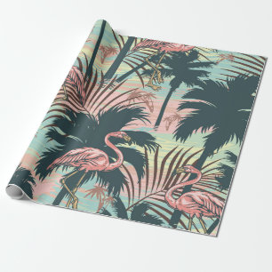 Vintage tropisches farbenfrohes nahtloses Muster m Geschenkpapier