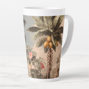 Vintage-Tropisches Paradies mit Palmen Milchtasse