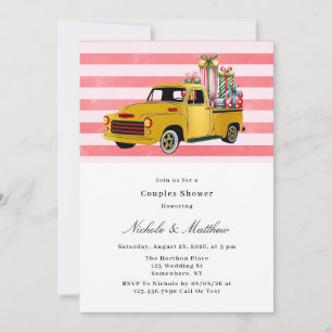 Vintage Truck Couples Dusche Einladung