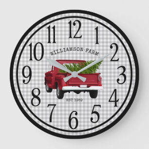 VINTAGE TRUCK FARM RUSTIC CUSTOM CLOCK GROßE WANDUHR