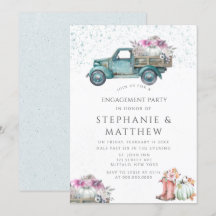 Vintage Truck Pumpkin und Floral Engagement Party