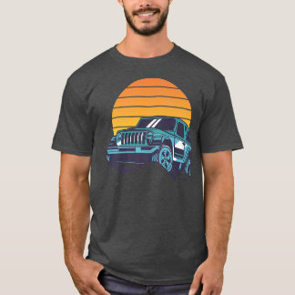 Vintage Truck Retro Sunset 4x4 Car Off Road T-Shirt