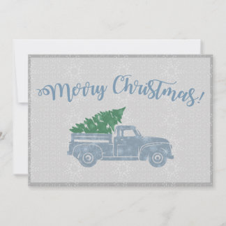 Vintage Truck Weihnachtskarte Feiertagskarte