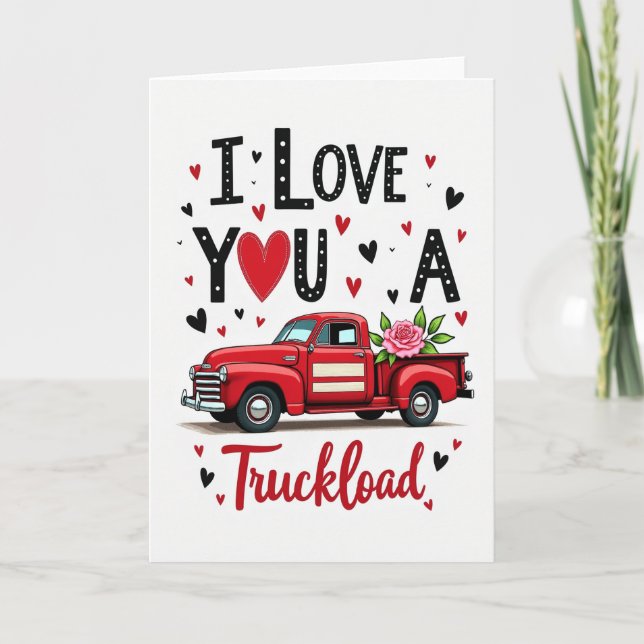 Vintage Truckload Love Card Karte (Vorderseite)