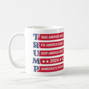Vintage Trump 2024 Amerika retten Wähle Trump 2024 Kaffeetasse