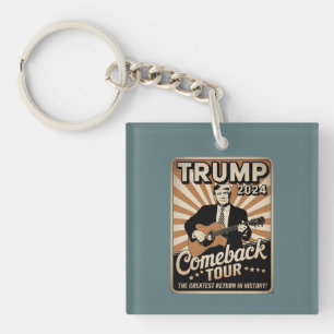 Vintage TRUMP 2024 Rocks COMEBACK TOUR Schlüsselanhänger