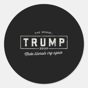 Vintage Trump bringt Liberale wieder zum Weinen - Runder Aufkleber