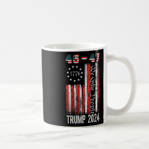 Vintage Trump-Fahne 2024 45-47 US-Flagge Wir Mensc Kaffeetasse