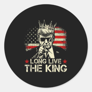 Vintage Trump Lang lebe der König Amerikanischer P Runder Aufkleber