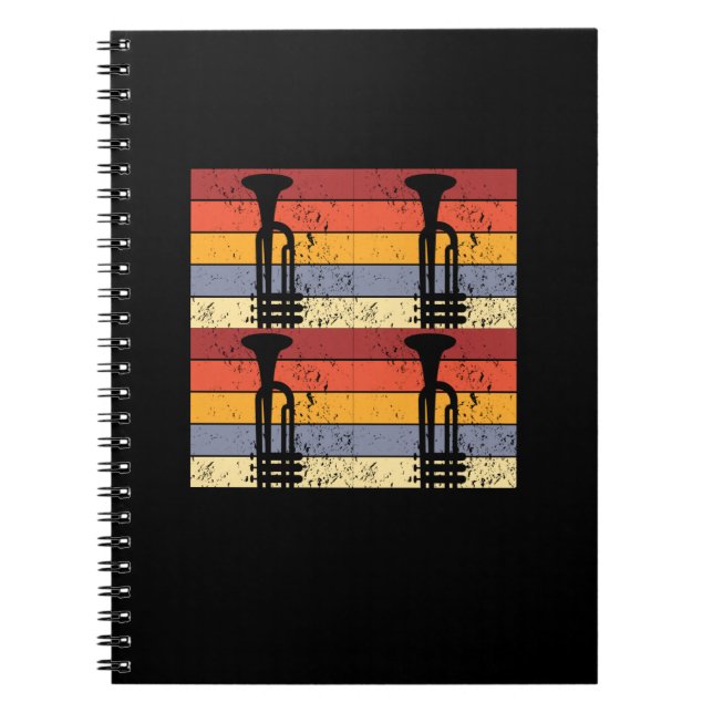 Vintage Trumpet Design Notizblock (Vorderseite)