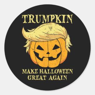 Vintage Trumpkin macht Halloween wieder großartig Runder Aufkleber