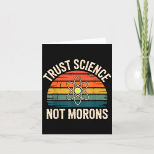Vintage Trust Wissenschaft Nicht Idioten Illustrat Karte
