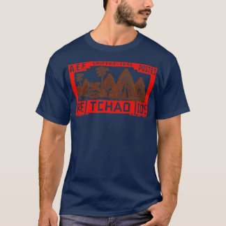 Vintage Tschad Tschad 1930 Afrikanische Briefmarke T-Shirt