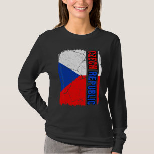 Vintage tschechische Flagge Tschechische Republik T-Shirt