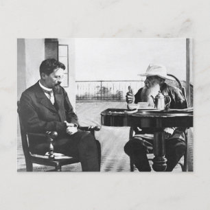Vintage Tschechow und Tolstoi Postkarte