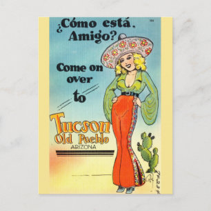 Vintage Tucson Altes Pueblo Arizona Postkarte