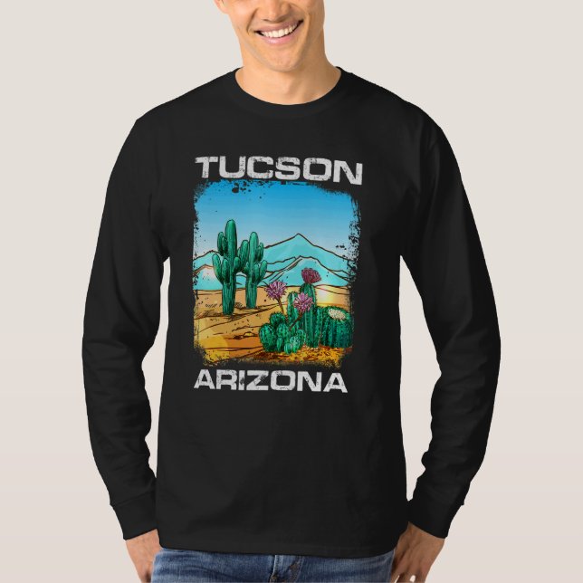 Vintage Tucson Arizona Desert Retro Cactus T-Shirt (Vorderseite)