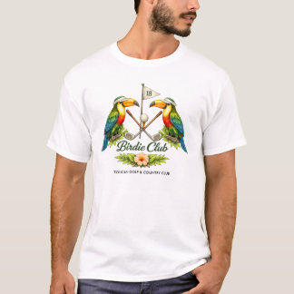 Vintage-Tukan-Birdie-Club-Personalisiertes-Golf T-Shirt