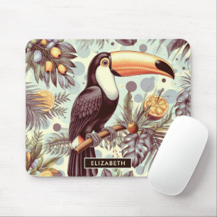 Vintage-Tukan-Tropenmuster Mousepad