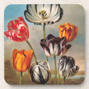 Vintage Tulip-Blume in einer Landschaft Getränkeuntersetzer
