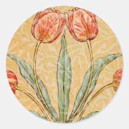 Vintage Tulip Morris Malersammlung Runder Aufkleber