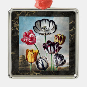 Vintage Tulips - Flora-Tempel - Botanisch - Ornament Aus Metall