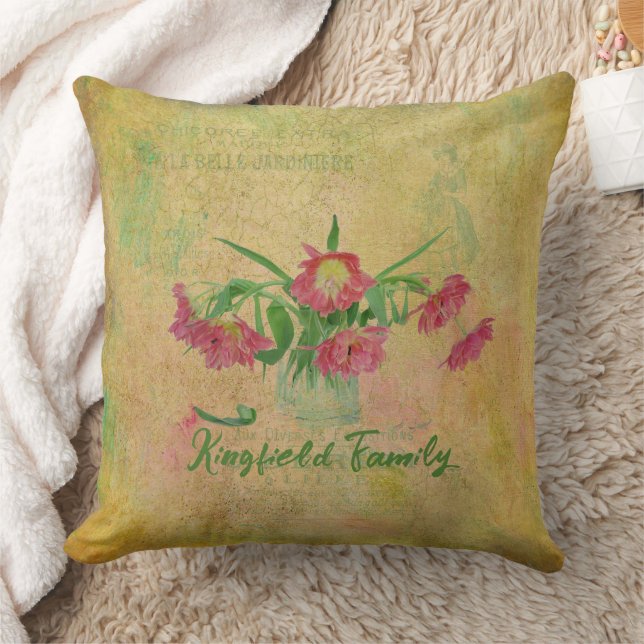 Vintage Tulips Kissen (Decke)