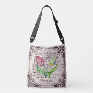 Vintage Tulips Tragetaschen Mit Langen Trägern