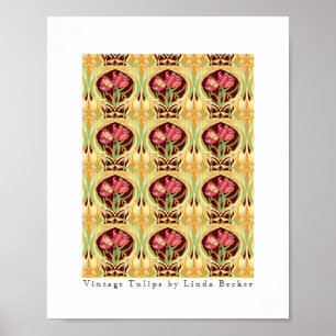 Vintage Tulips von Linda Becker Poster