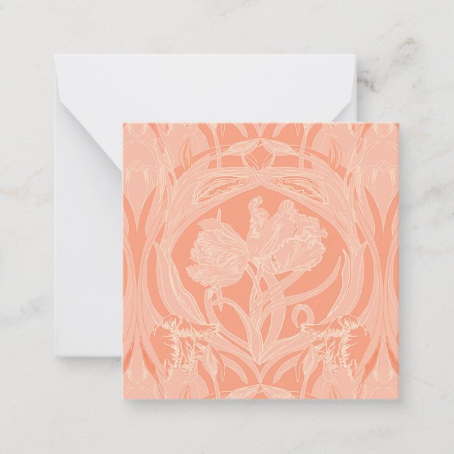Vintage Tulissen in weichem Pink - Geschenkkarte Mitteilungskarte (Vorderseite)