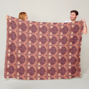 Vintage-Tulpen Art Nouveau Fleece-Decke Fleecedecke