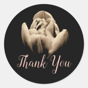 Vintage-Tulpen-Aufkleber nach Maß Runder Aufkleber